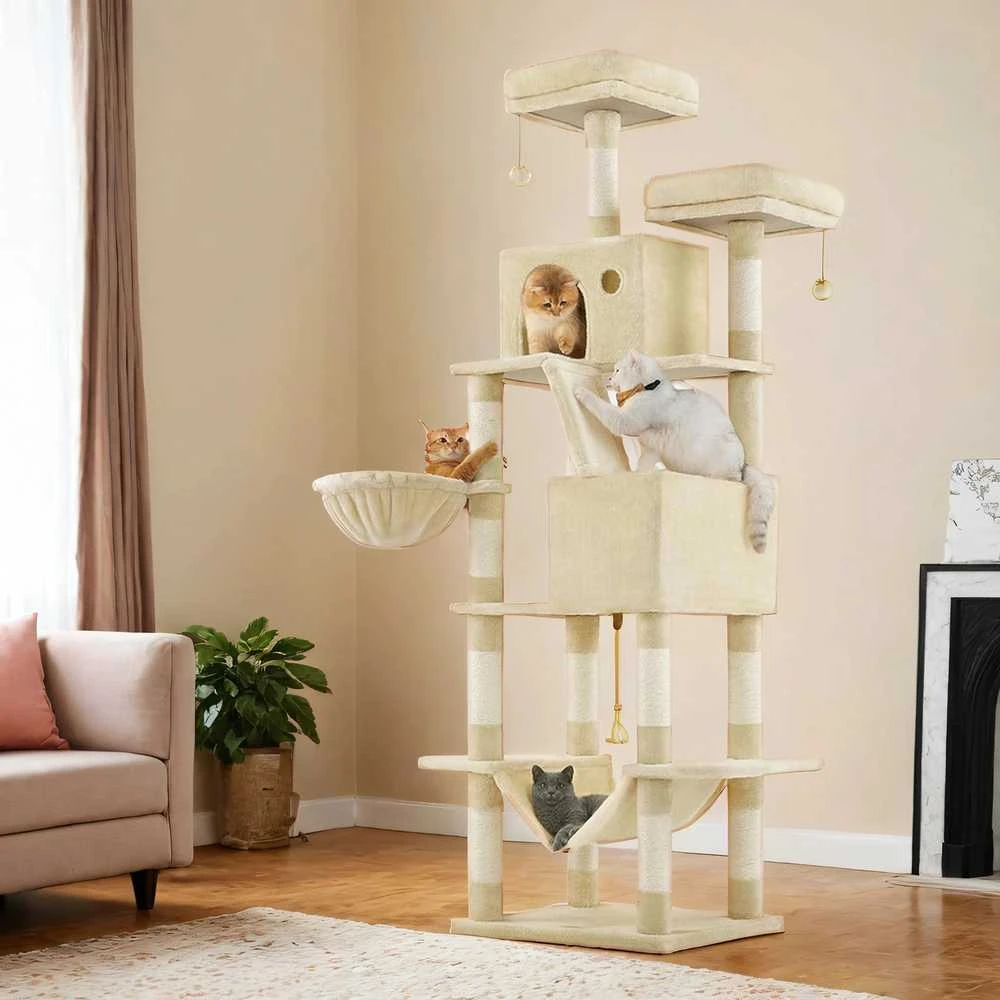 Songmics Feandrea Draskyklė 206 cm aukščio, kačių medis, su 13 draskyklių