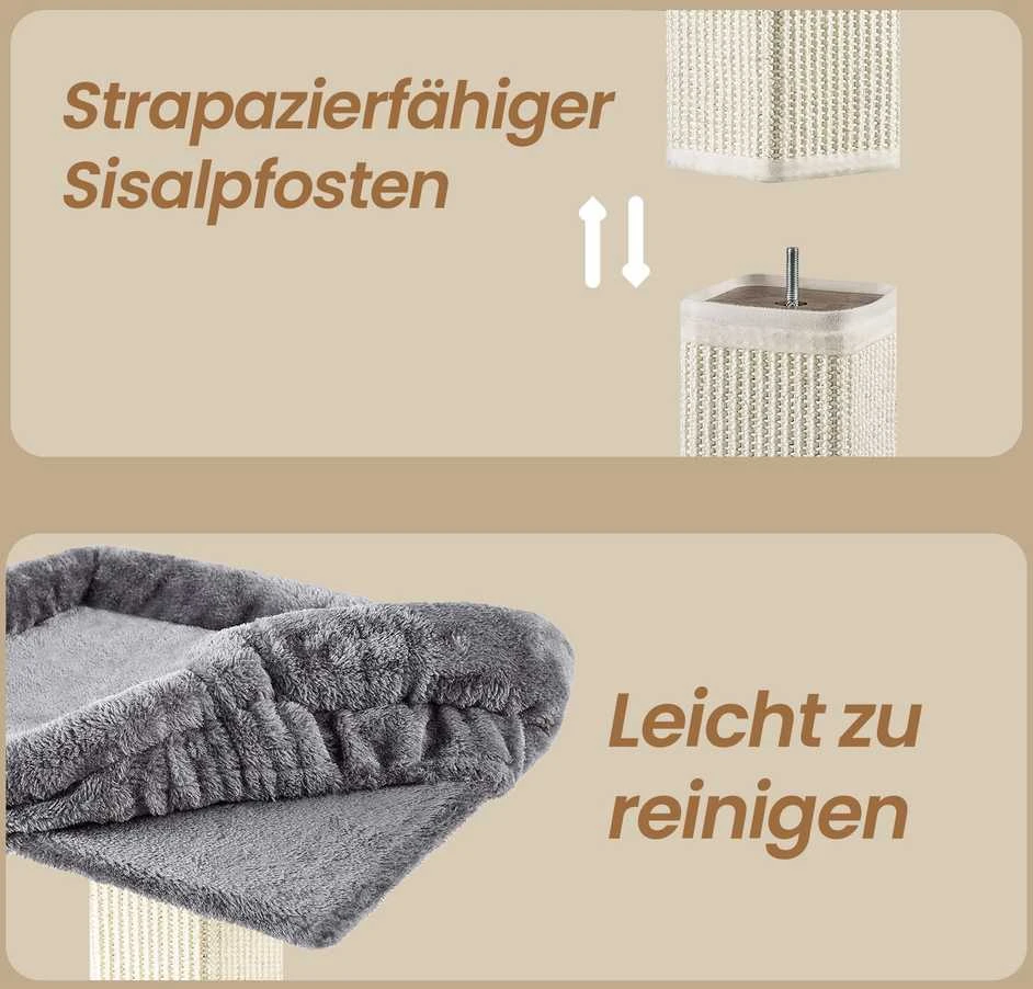 Songmics Kačių draskyklė 71 cm, šviesiai pilkas