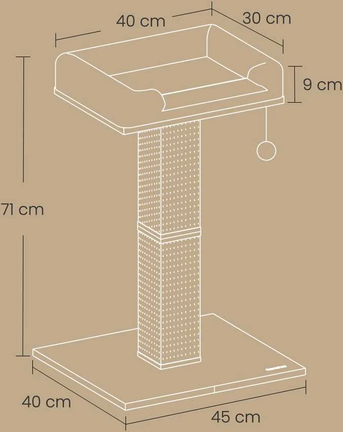 Songmics Kačių draskyklė 71 cm, šviesiai pilkas