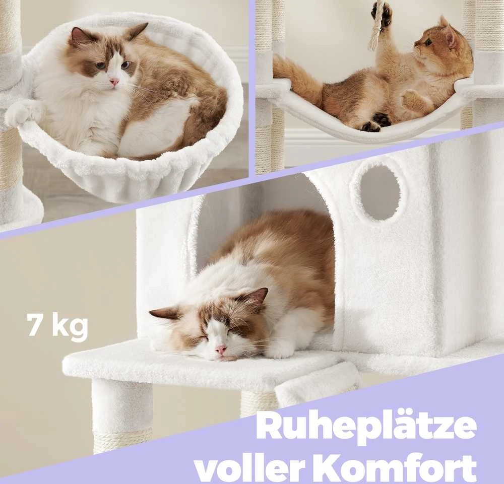 Songmics Feandrea Draskyklė 206 cm aukščio, kačių medis, su 13 draskyklių