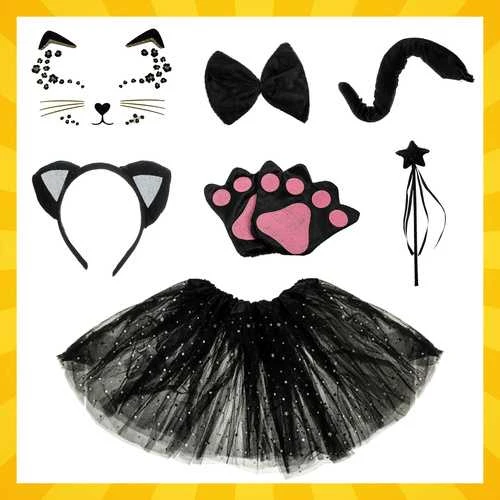 7-piece cat costume - juodas Kruzzel 26745