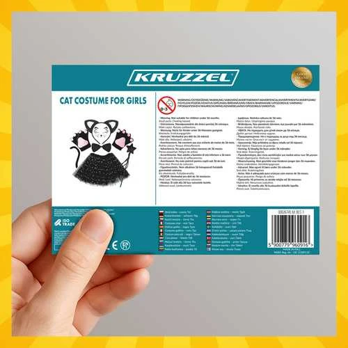 7-piece cat costume - juodas Kruzzel 26745