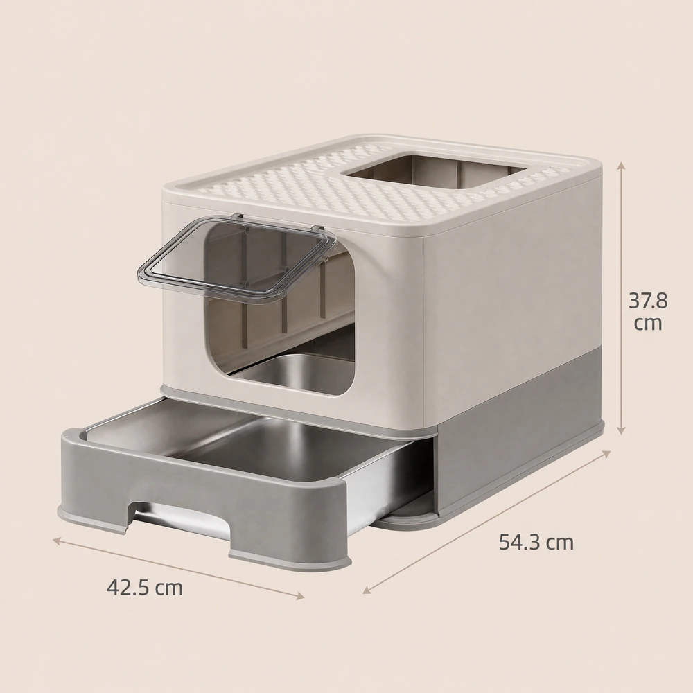 Songmics Katės kraiko dėžė 54,3×42,5×37,8 cm