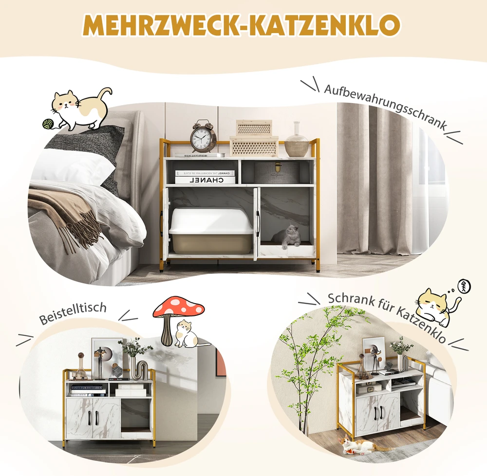 Katės spintelė balta