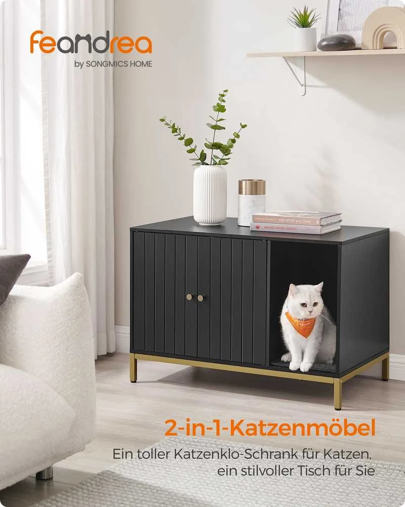 Songmics Katės tualeto spintelė 80 × 50 × 55 cm