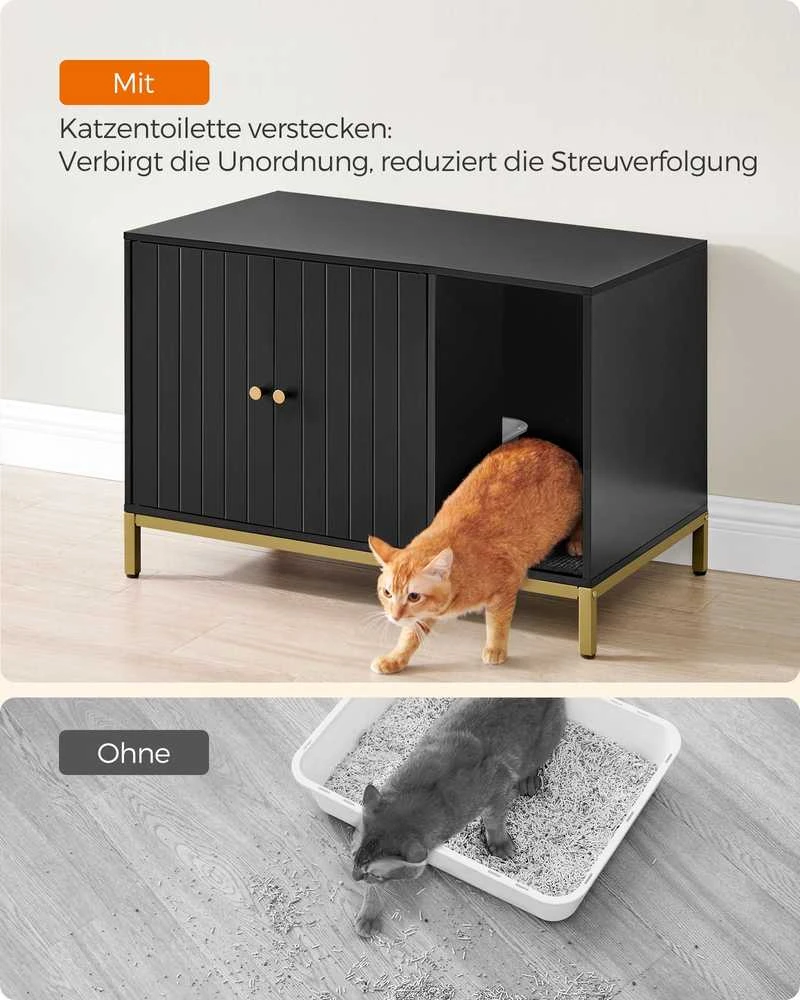 Songmics Katės tualeto spintelė 80 × 50 × 55 cm
