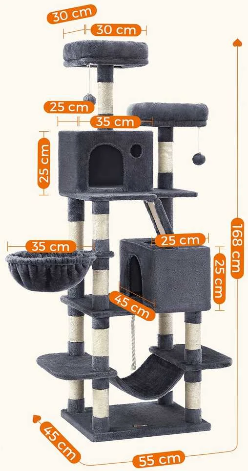 Songmics Feandrea 168 cm ilgio draskyklė su 2 urveliais