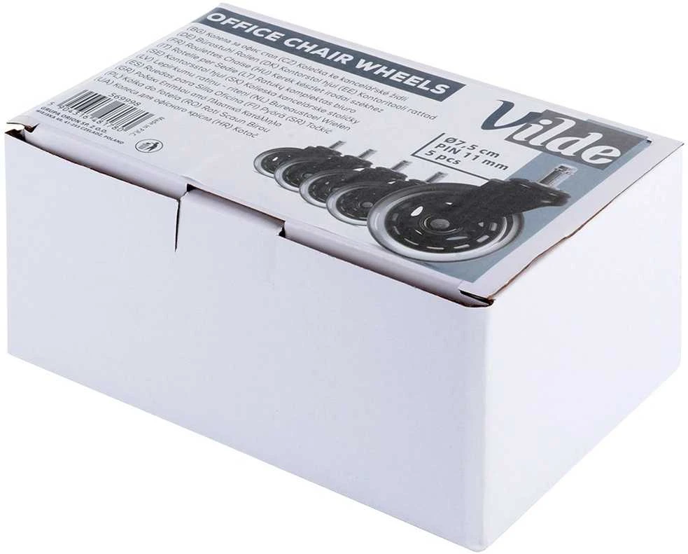 Kaučiukiniai biuro kėdės ratukai Vilde 7,5 cm (5 vnt.)