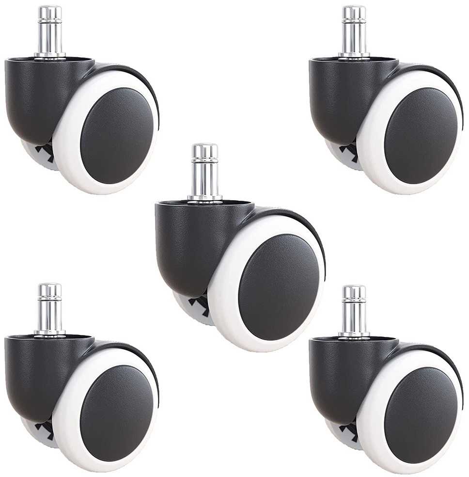 Rubber swivel chair castors 5pcs, modelis