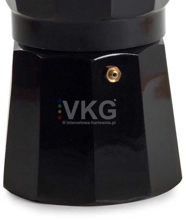 Verk Kavinukas Moka 600 ml, 12 puodelių, juodas blizgus