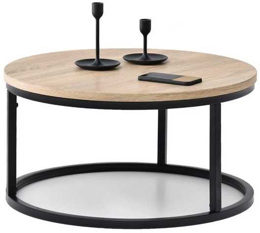 Modernhome Kavos staliukas Modern Home, 60 cm, juodas/rudas