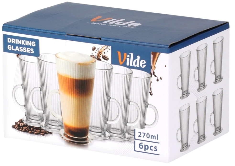 Kavos stiklinės 270 ml 6 vnt.