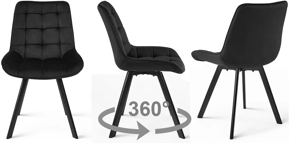 Leobert Kėdė 360 su besisukančia sėdyne, juoda, 86 cm, 2 vnt.
