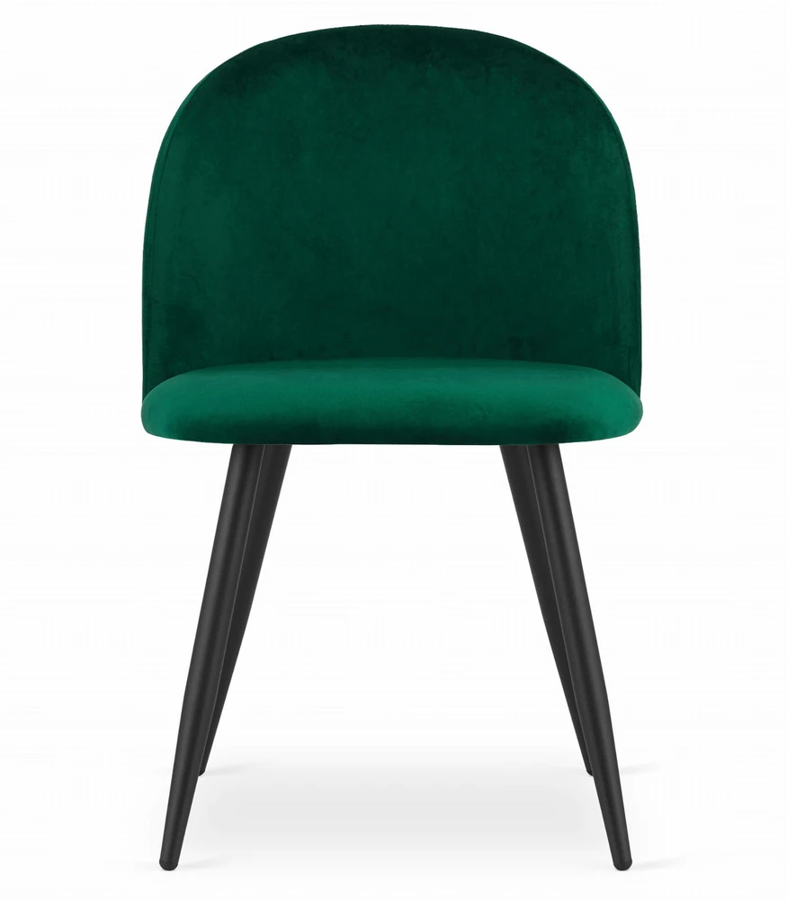 Leobert Kėdė BELLO, aksominė, su juodomis metalinėmis kojomis, žalia, 76,5 cm