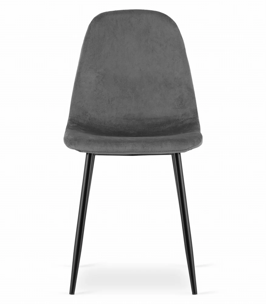 Leobert Kėdė COMO su aksomine sėdyne, tamsiai pilka, 87,5 × 44,5 × 50,5 cm, 3 vnt.
