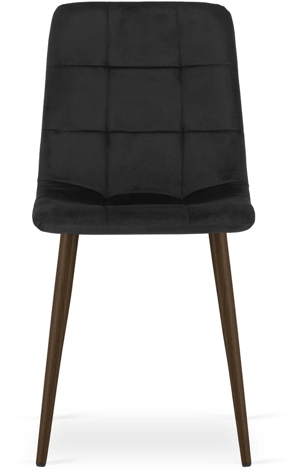 Kėdė KARA, aksominė, juoda, 87 × 45 × 50,5 cm, 2 vnt.