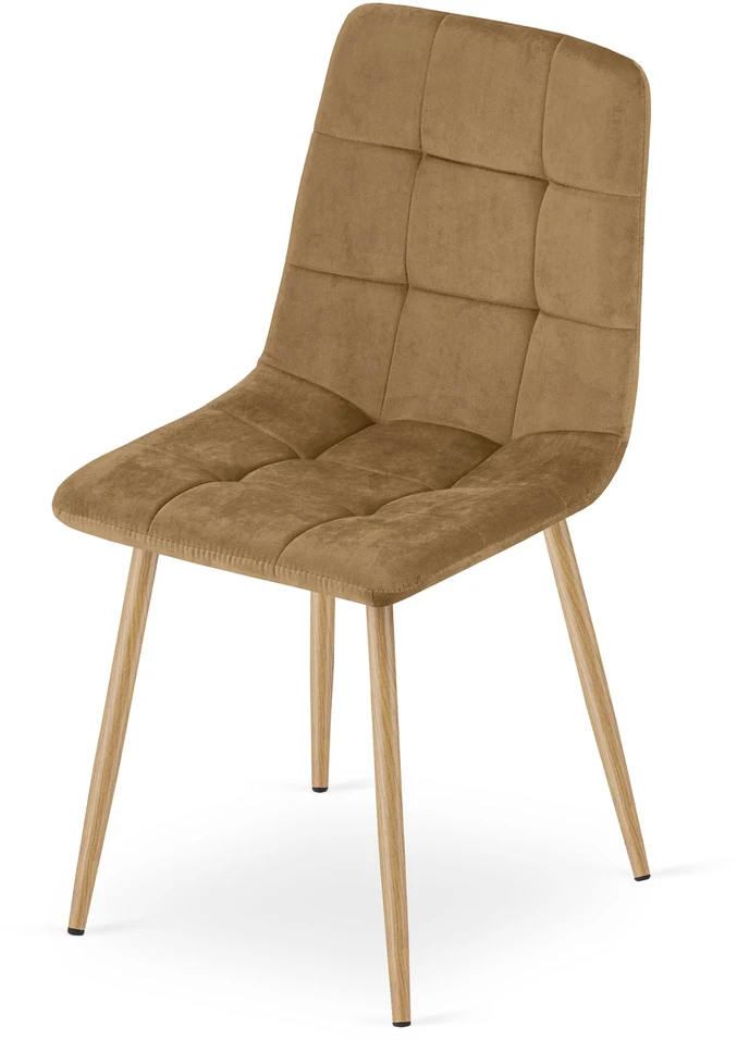 Leobert Kėdė KARA, veliūrinė, ruda, 87 × 44,5 × 50,5 cm, 3 vnt.