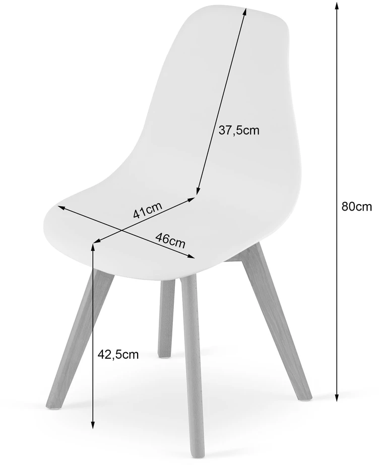 Leobert Kėdė KITO, juoda, 80 cm, 3 vnt.