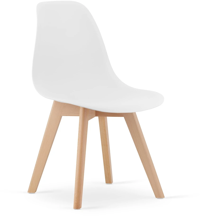 Leobert Kėdė KITO su buko kojomis, balta, 80 cm, 4 vnt.