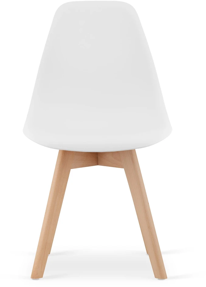 Leobert Kėdė KITO su buko kojomis, balta, 80 cm, 4 vnt.