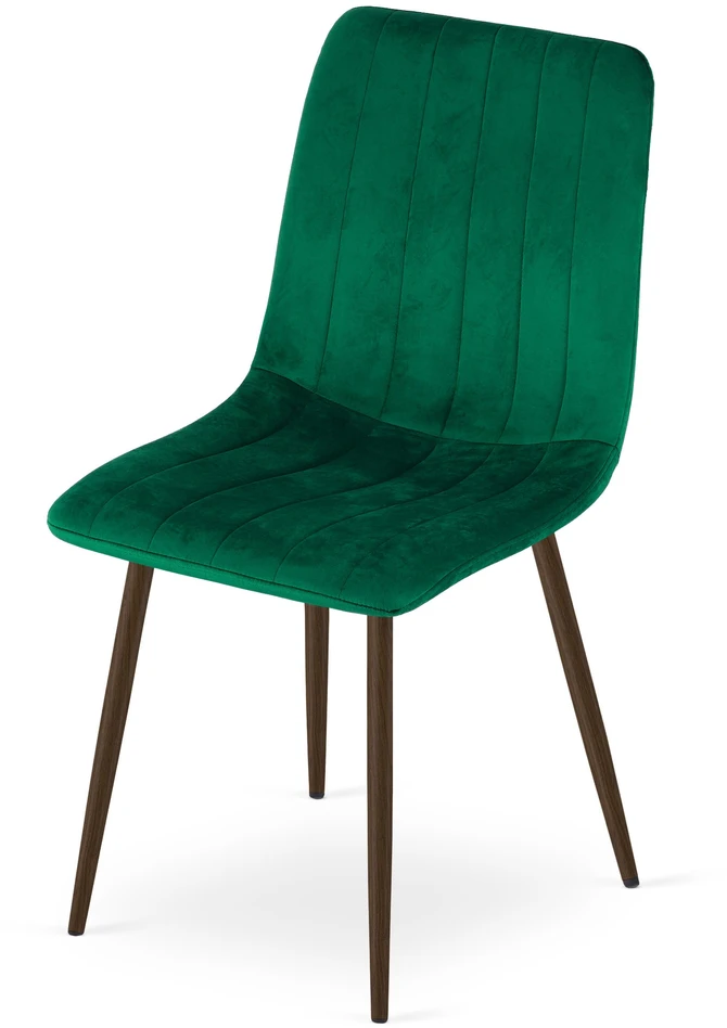 Kėdė Lava, aksominis apmušalas, žalia, 86 cm