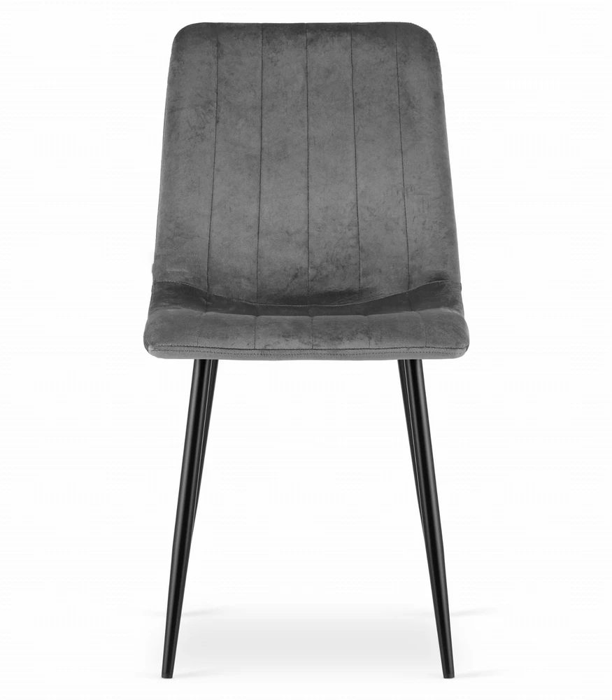 Leobert Kėdė LAVA su aksominio audinio apmušalu, tamsiai pilka, 90 × 43 × 51 cm