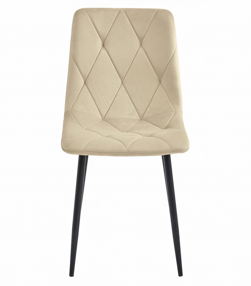 Leobert Kėdė LIBRA su aksominio audinio sėdyne, šviesiai smėlinė, 88,5 cm, 3 vnt.