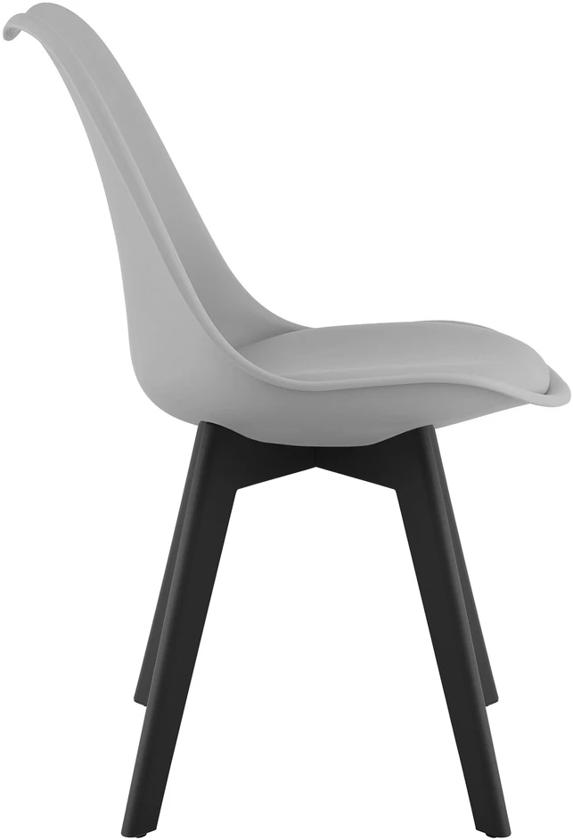 Leobert Kėdė MARK su eko odos pagalvėle, pilka, 82 cm, 2 vnt.