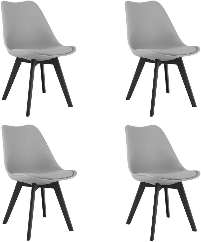 Fromm & Starck Kėdė MARK su pagalvėle, pilka, 82 cm, 4 vnt.