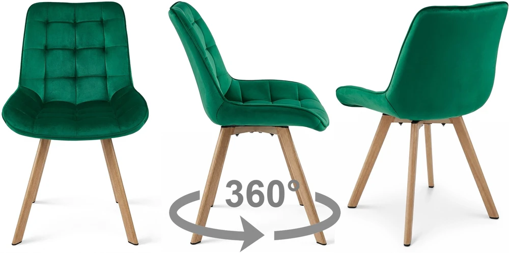 Leobert Kėdė su 360° pasukama sėdyne, žalia, 86 × 53 × 59 cm, 2 vnt.