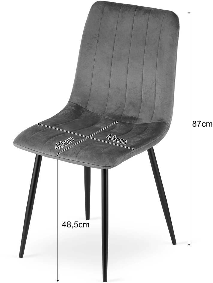 Leobert Kėdė su aksominiu apmušalu, rožinė, 87 cm, 2 vnt.