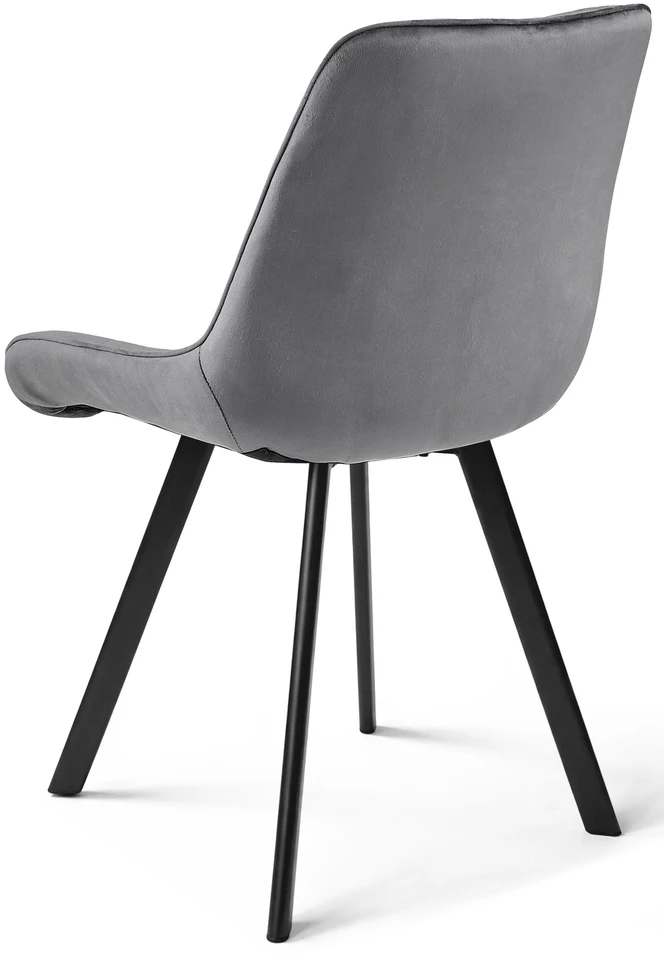 Kėdė su metalinėmis kojomis, tamsiai pilka, 86 × 53 × 59 cm, 1 vnt.