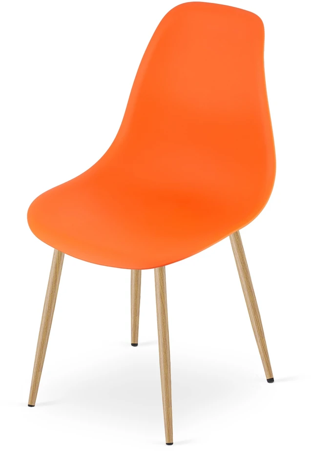Valora Kėdė su profiliuota sėdyne ir reguliuojamomis kojomis, oranžinė, 84 × 46 × 51 cm, 4 vnt.
