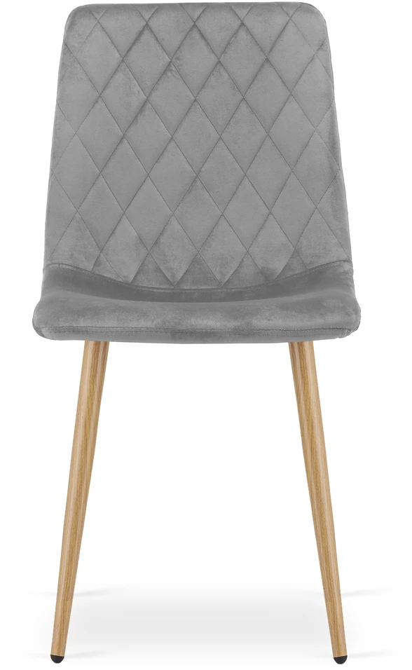 Valora Kėdė TURIN, aksominė, šviesiai pilka, 87,5 × 44,5 × 53 cm, 2 vnt.