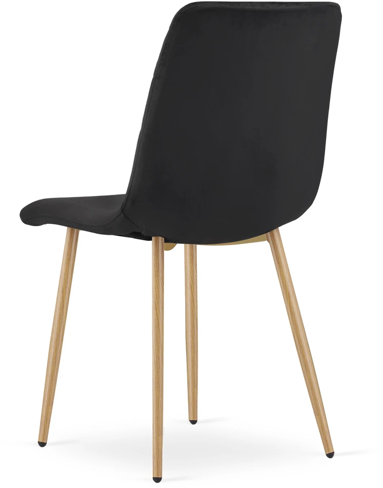 Leobert Kėdė Turin, veliūrinė, juoda, 87,5 × 44,5 × 53 cm