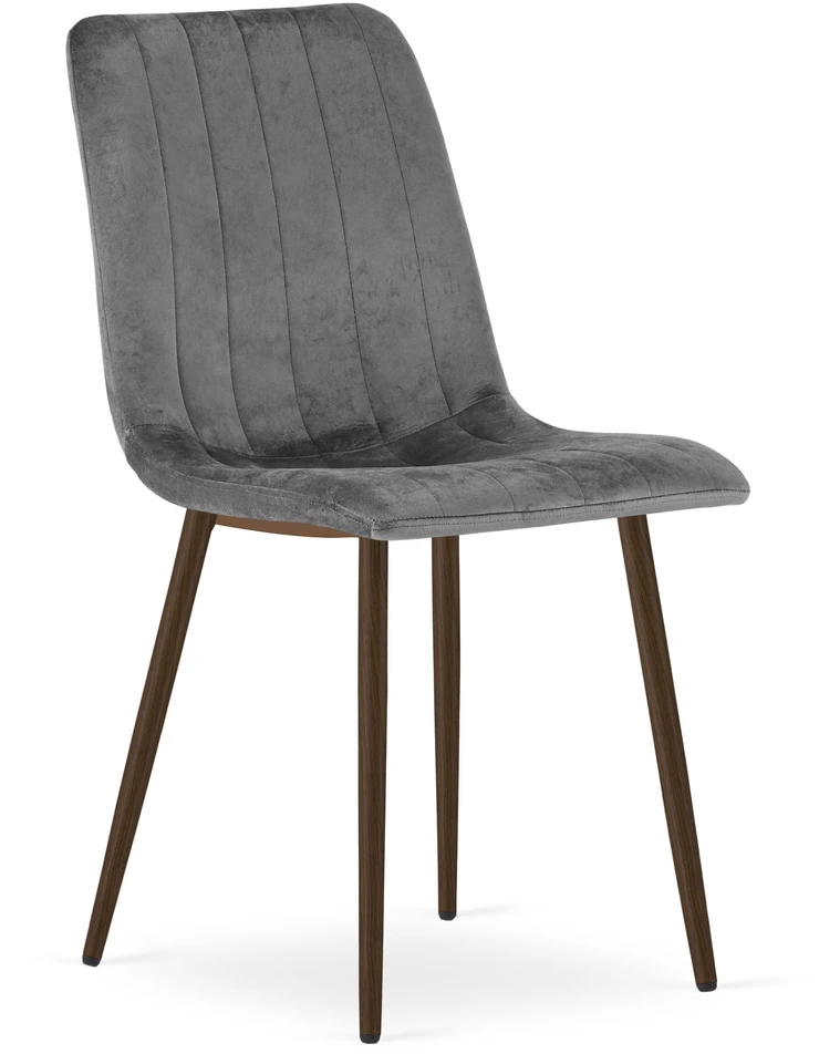 Kėdė Velvet LAVA, tamsiai pilka, 86 × 55 cm, 4 vnt.