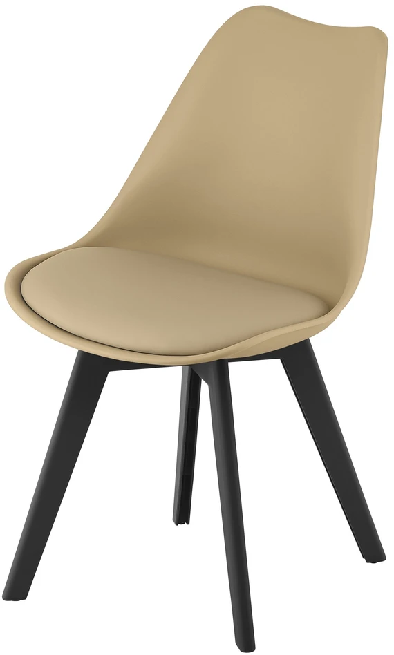 Leobert Kėdės MARK su ekologiškos odos pagalvėlėmis, tamsiai smėlinės, 82 cm, 2 vnt.