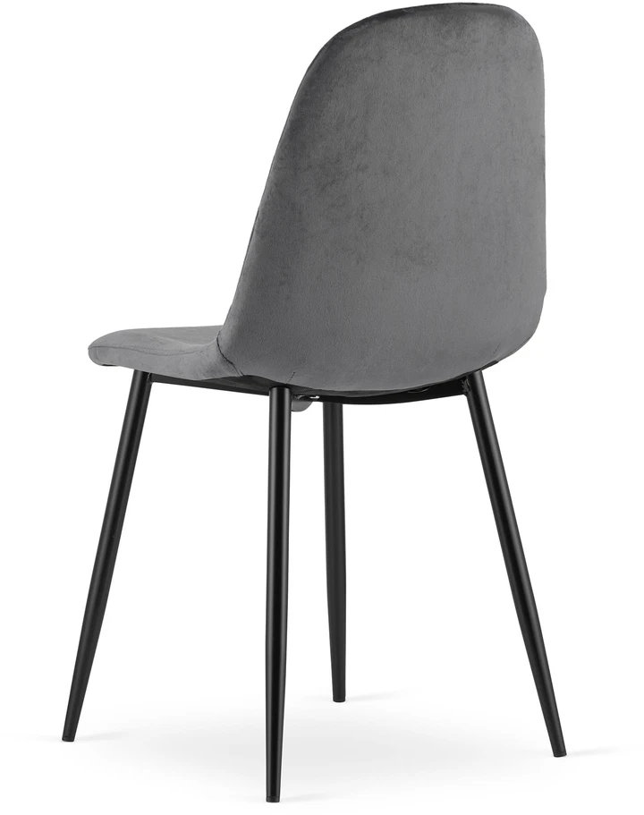 Leobert Kėdės su veliūriniu apmušalu, tamsiai pilkos, 87,5 × 44,5 × 50,5 cm, 2 vnt.