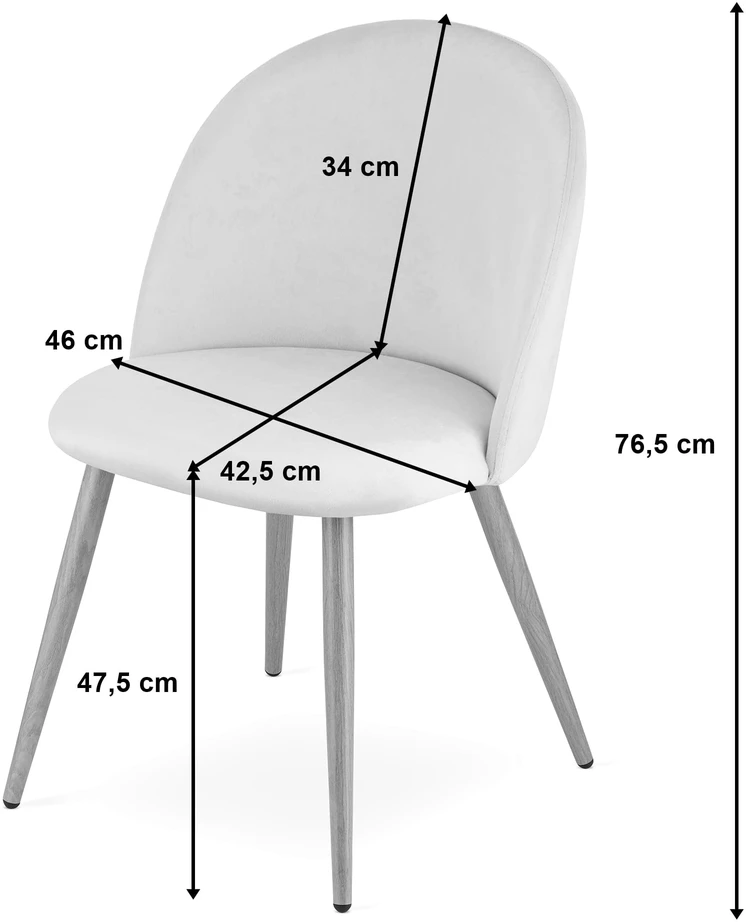 Leobert Kėdžių komplektas BELLO, žalias aksomas, juodos metalinės kojos, 76,5 cm, 3 vnt.