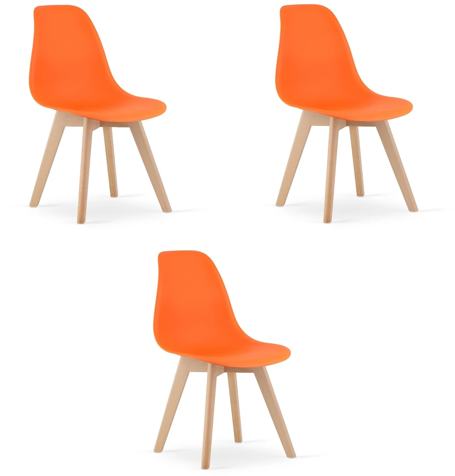 Valora Kėdžių komplektas KITO, oranžinis, 80 × 46 × 54,5 cm, 3 vnt.