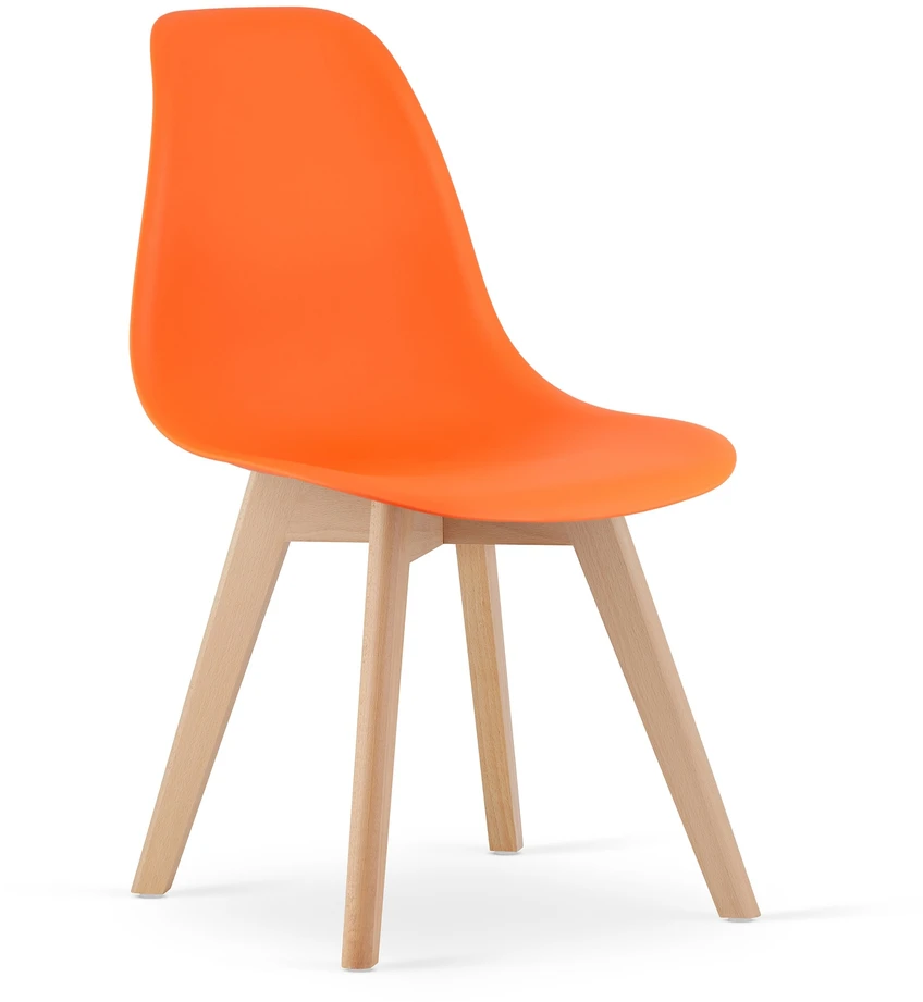 Valora Kėdžių komplektas KITO su polipropileno sėdynėmis, oranžinės spalvos, 80 × 46 × 54,5 cm, 4 vnt.