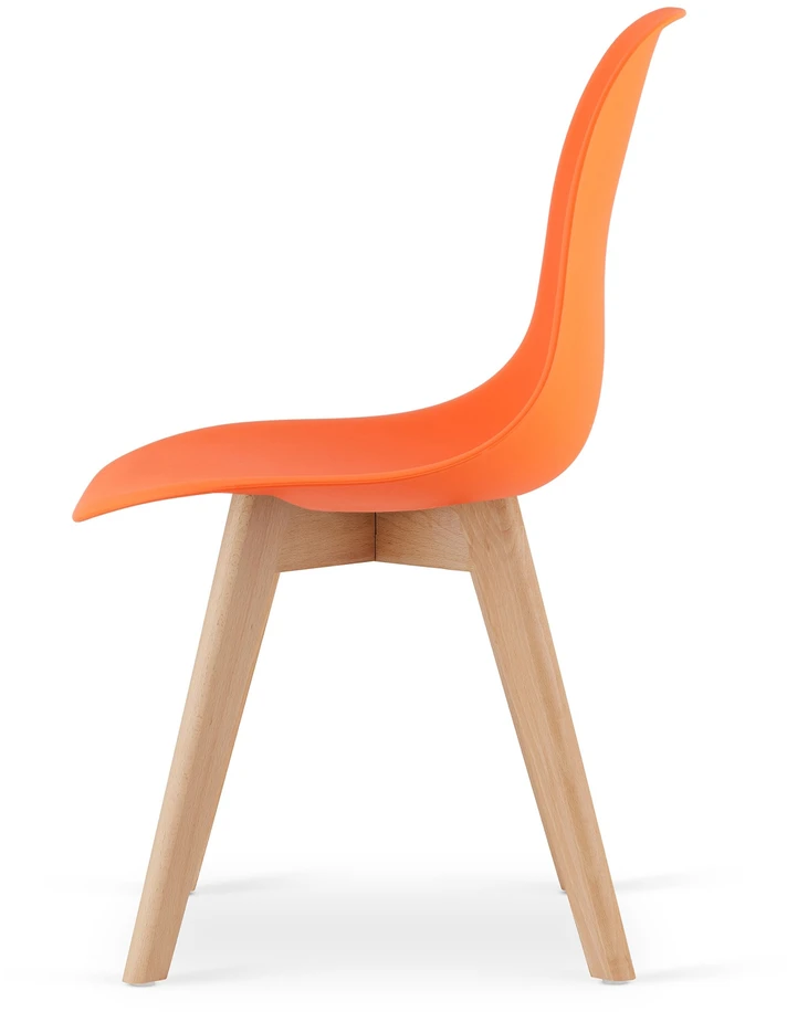 Valora Kėdžių komplektas KITO su polipropileno sėdynėmis, oranžinės spalvos, 80 × 46 × 54,5 cm, 4 vnt.