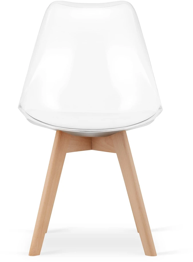 Leobert Kėdžių komplektas MARK su baltomis pagalvėlėmis, skaidrus, 82 cm, 4 vnt.