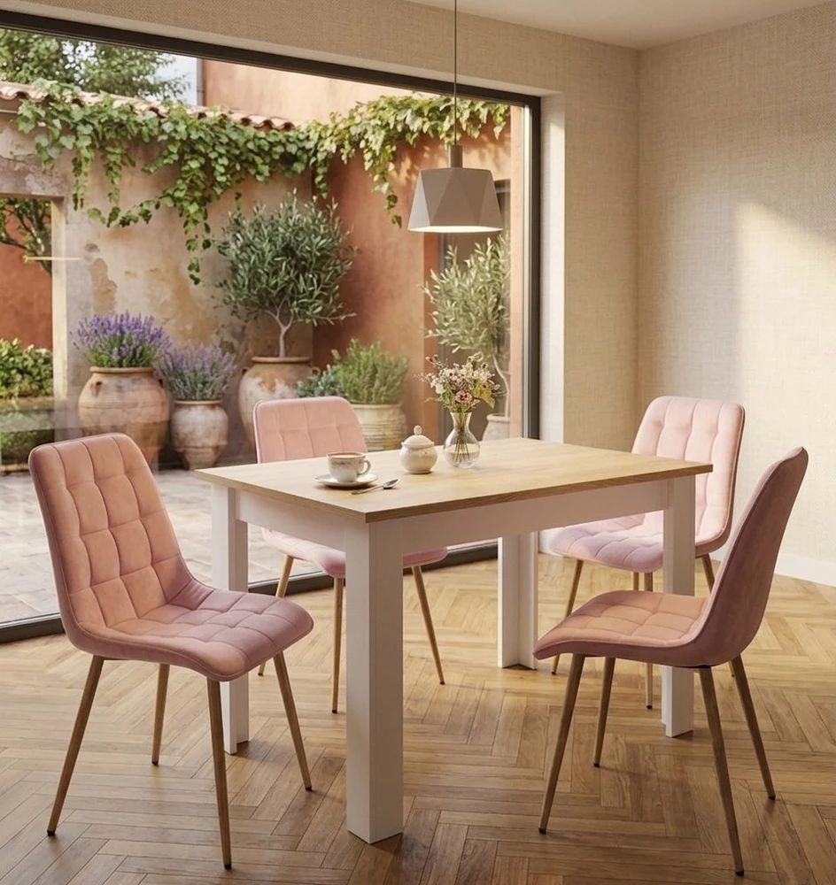 Kėdžių komplektas SPLIT, šviesiai rožinis, 4 vnt.