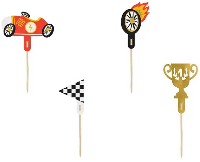 PartyDeco Keksiukų dekoracijos Automobiliai 12 cm