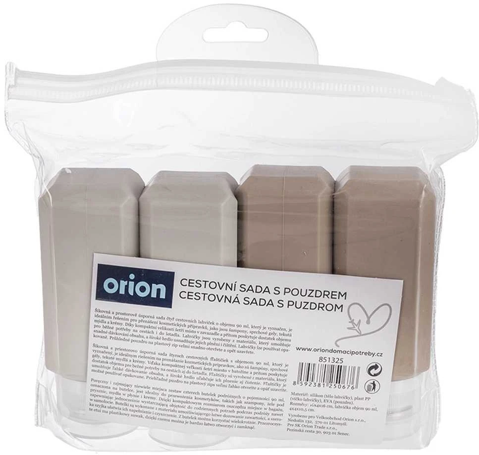 Svarstyklės Inter Vion Orion Kelioniniai buteliukai 90 ml 4 vnt Silikoniniai