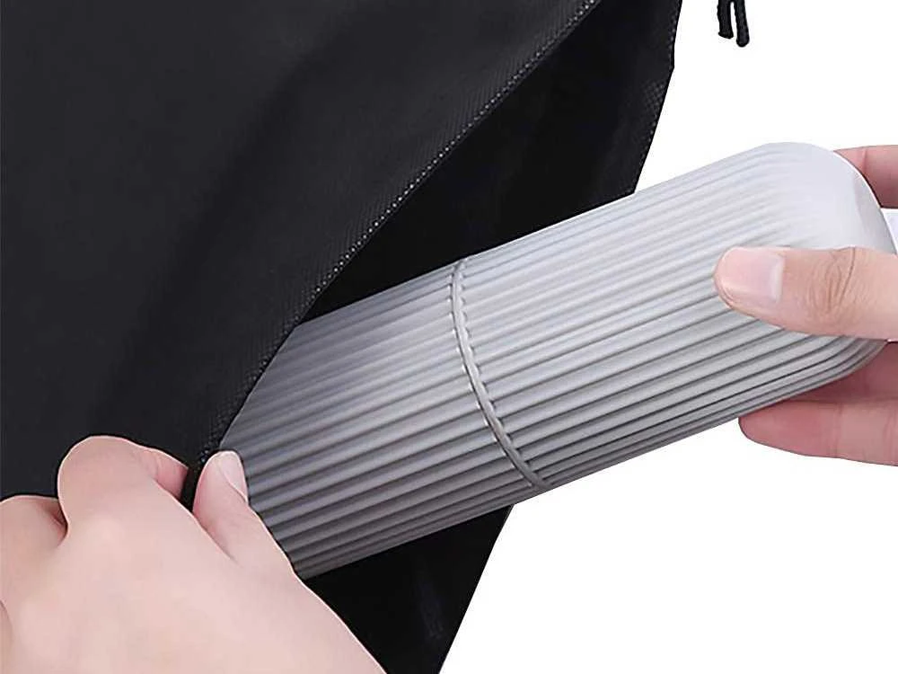 Kelioninis dantų šepetėlio ir pastos dėklas, 19x5,5 cm, pilkas
