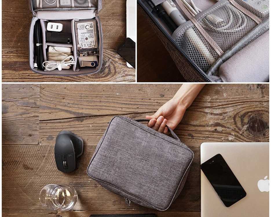 Travel organiser bag for chargers and cables