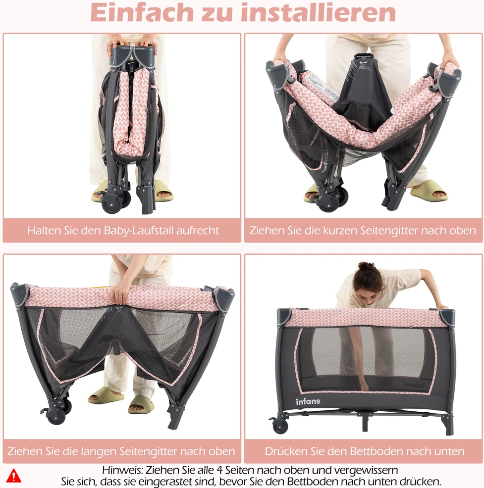 Kelioninis lopšys rožinis