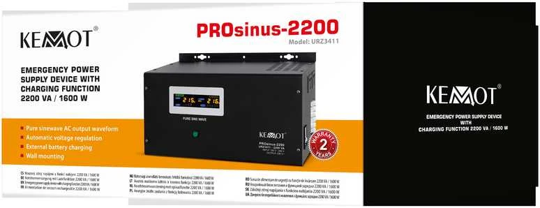 Nepertraukiamo maitinimo šaltinis 12V 230V 3000VA/1600W sinusas KEMOT